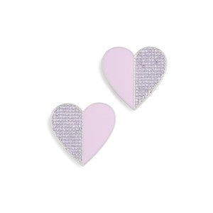 NEW! For Love & Lemons Heart Earrings - Clip On - Purple / Pink
